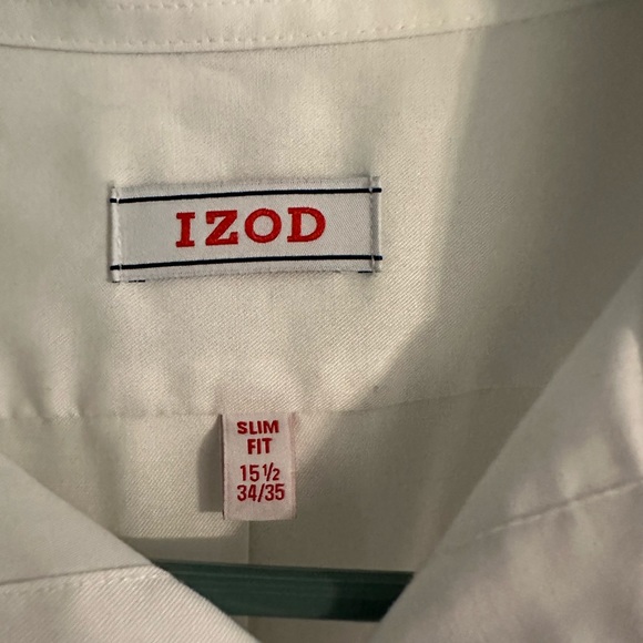 Men’s IZOD White button down dress shirt size: 15 1/2 and 34/35 - Picture 3 of 3